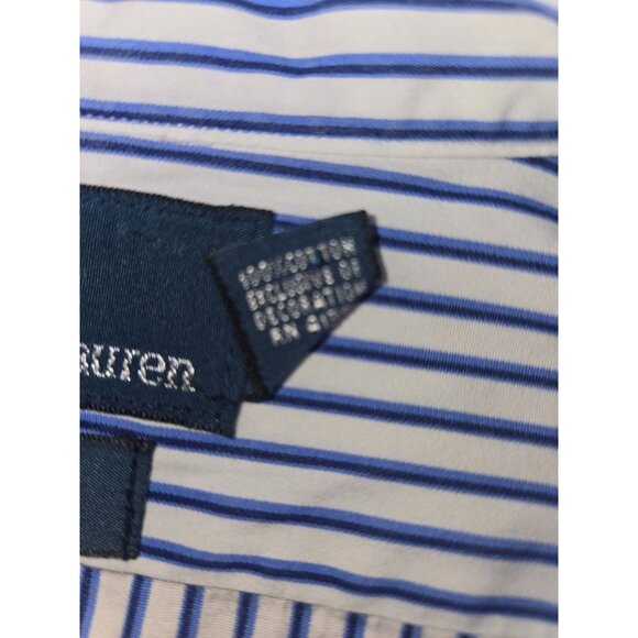 Polo Ralph Lauren Stanton Custom Fit Mens Dress Shirt XL Blue Striped - Picture 6 of 7